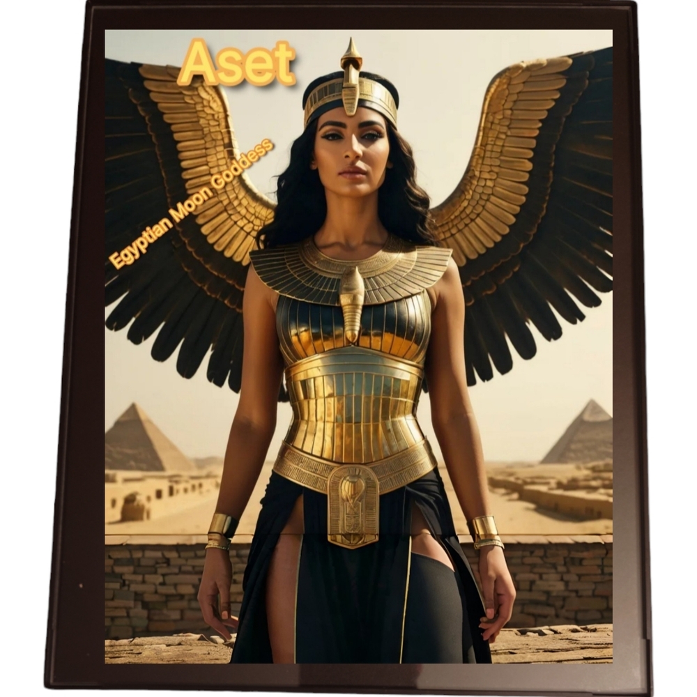 Egyptian Goddess Aset in A Frame 8x10 A.I.Art Print